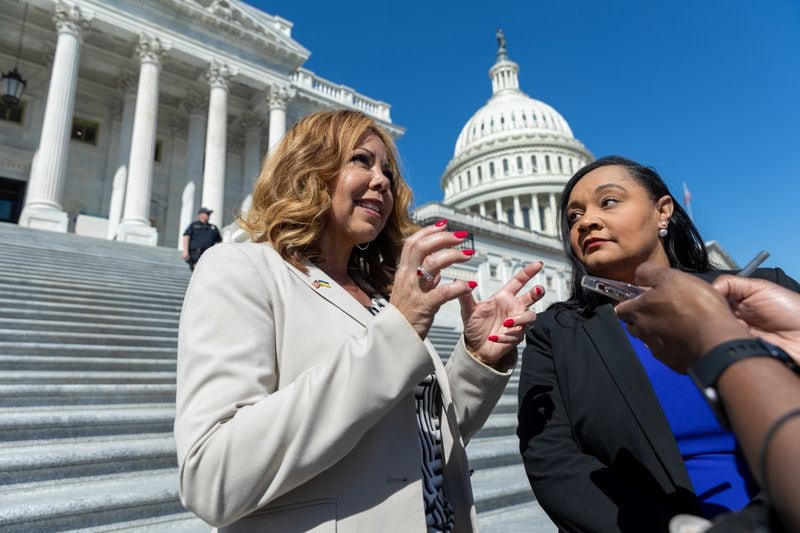 U.S. Reps. Lucy McBath, D-Marietta, and Nikema Williams, D-Atlanta, are among 10 Democrats leaving today on an official trip to Israel and Rwanda. (Nathan Posner for The Atlanta Journal-Constitution)