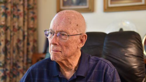Bill Montgomery enlisted in the Marines during high school and left for boot camp two days after graduation. Montgomery took part in the Battle of Iwo Jima.