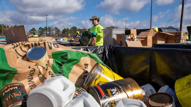 Gwinnett Clean & Beautiful and Gwinnett Water Resources will host a household hazardous waste collection day 9 a.m. to 1 p.m. Saturday, Feb. 11 at Gwinnett County Fairgrounds in Lawrenceville. (Courtesy Gwinnett Clean & Beautiful)