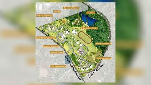 This is the full vision for Legacy Park, according to the 2019 version of the Decatur Legacy Park Master Plan. The design is not final.