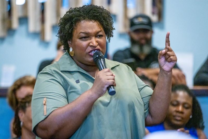 Democratic candidate for Georgia governor Stacey Abrams this week called fetal heartbeats detected in the early weeks of pregnancy “manufactured sound.” (Steve Schaefer / AJC)