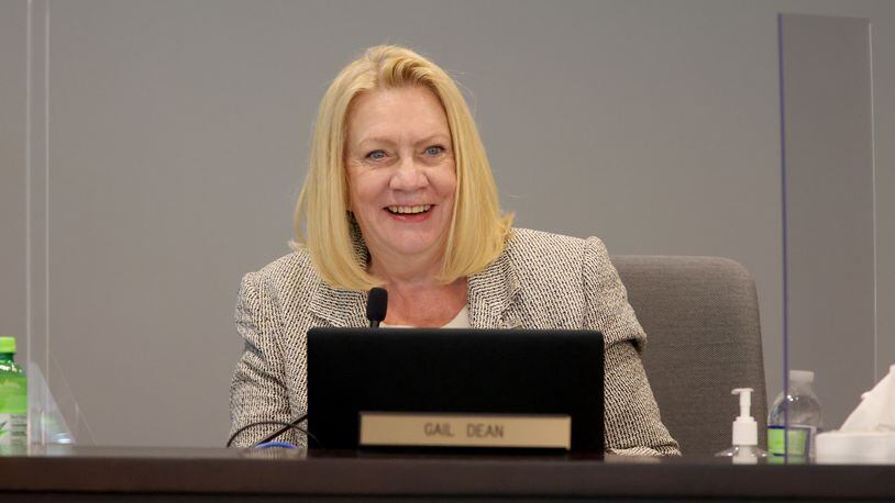 Fulton County Schools board member Gail Dean, shown in this May file photo, announced she will resign her post before her term ends. (Jason Getz / Jason.Getz@ajc.com)