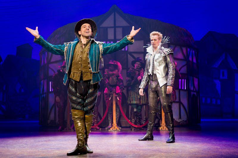  Rob McClure (left) and Adam Pascal in "Something Rotten!". Photo: Jeremy Daniel
