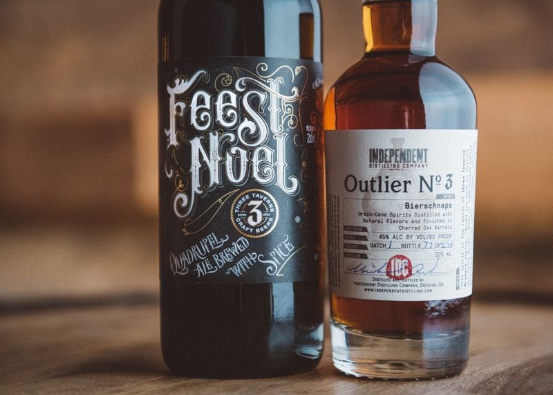  Outlier No. 3 is a collaboration between Independent Distilling and Three Taverns to distill Georgia’s first bierschnaps using the brewery's Feest Noel ale. Photo courtesy of Independent Distilling Co.