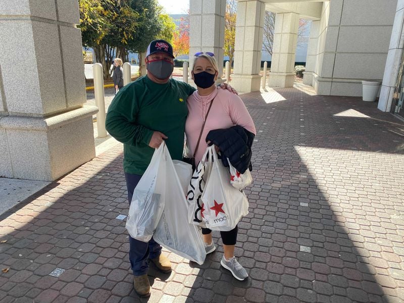 Keri and Jimmy Newmon said they started shopping at 7 a.m.