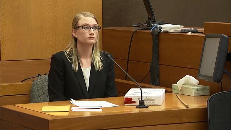 Nicole Carrol of the GBI testifies at the murder trial of Tex McIver on March 27, 2018 at the Fulton County Courthouse. (Channel 2 Action News)