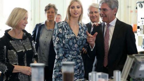 Ivanka Trump tours a Siemens training center in Berlin, Germany. (Getty Images)