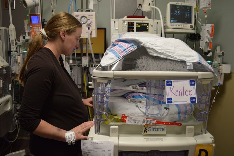 Kortney Miller gave birth to quadruplets in December. They are all home now.