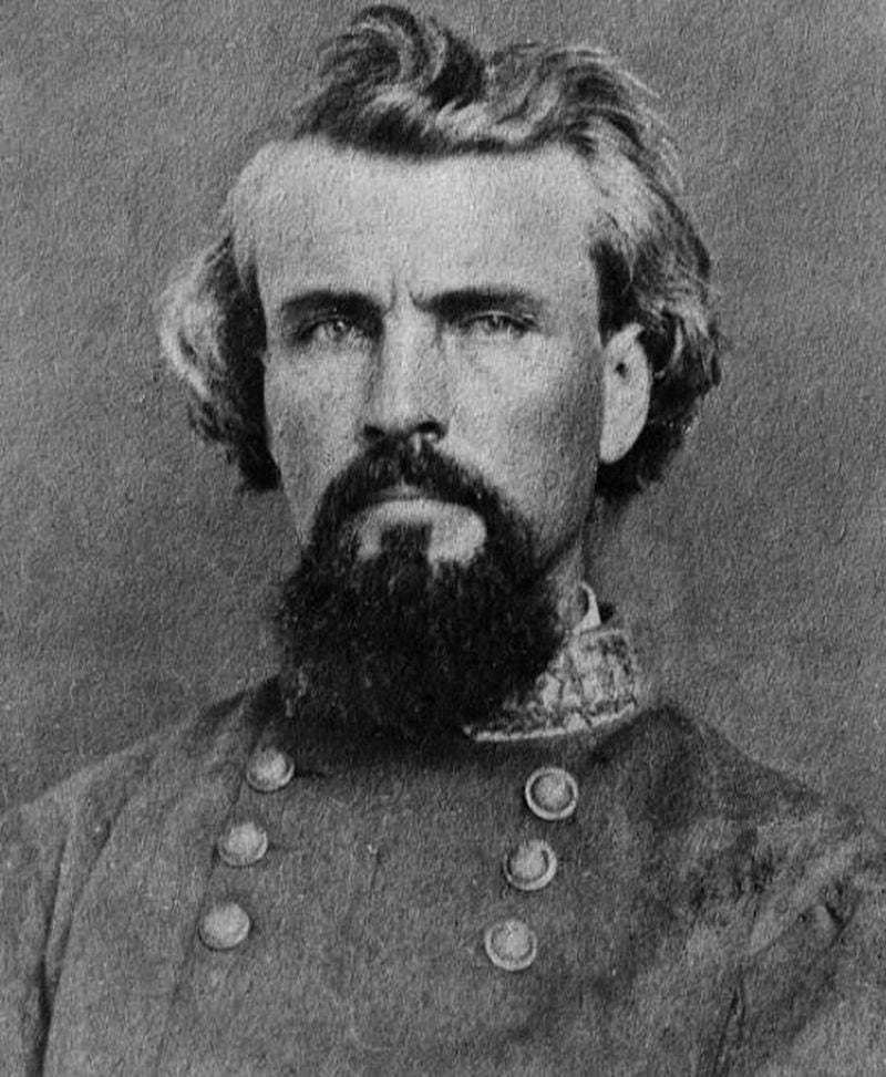 Lt. Gen. Nathan Bedford Forrest (1821-1877) Confederate States Army. Forrest was a Confederate general during the Civil War between 1861-1865 and the first leader of the Ku Klux Klan.