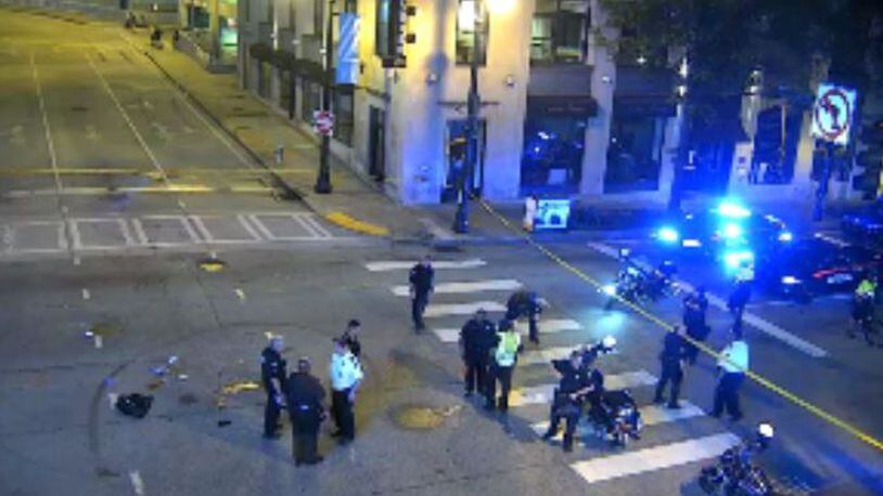 An Atlanta police was injured after being struck by an ATV Saturday night. (Photo: WSB Radio)
