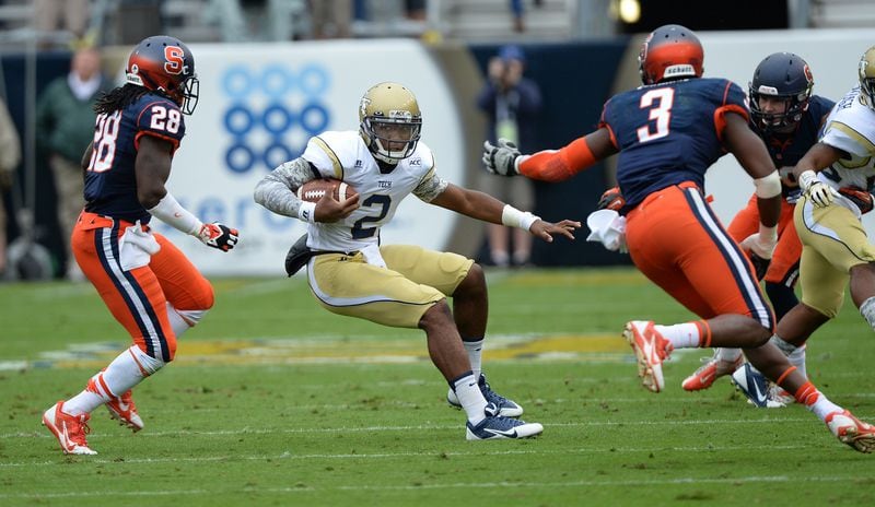 Georgia Tech quarterback Vad Lee led the Yellow Jackets' 56-0 defeat of Syracuse in 2013. (AJC file photo by Johnny Crawford)