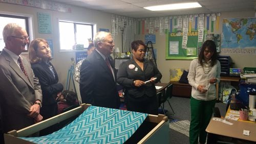 Gov. Nathan Deal visits a Louisiana school converted to a charter school.