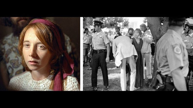 Manson follower Lynette "Squeaky" Fromme was not involved in the Tate-LaBianca murders, but she is pictured being arrested Sept.5, 1975, after pointing a handgun at President Gerald Ford. Fromme was released from prison in 2009 at the age of 60.