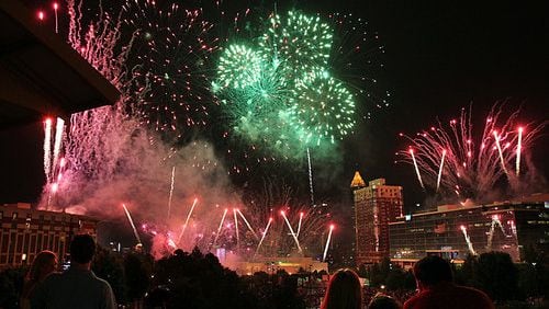 Fireworks send July 4, 2016 out with a bang  at Centennial Olympic Park.