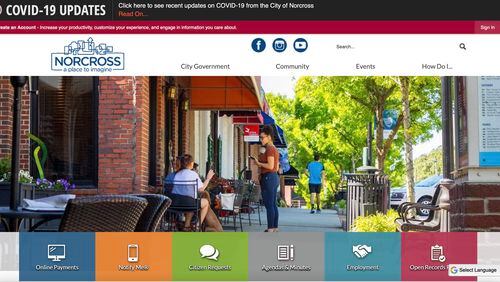 Norcross is in the process of redesigning their website and seeking public feedback to ensure the new site offers the best possible user experience. (Courtesy City of Norcross)