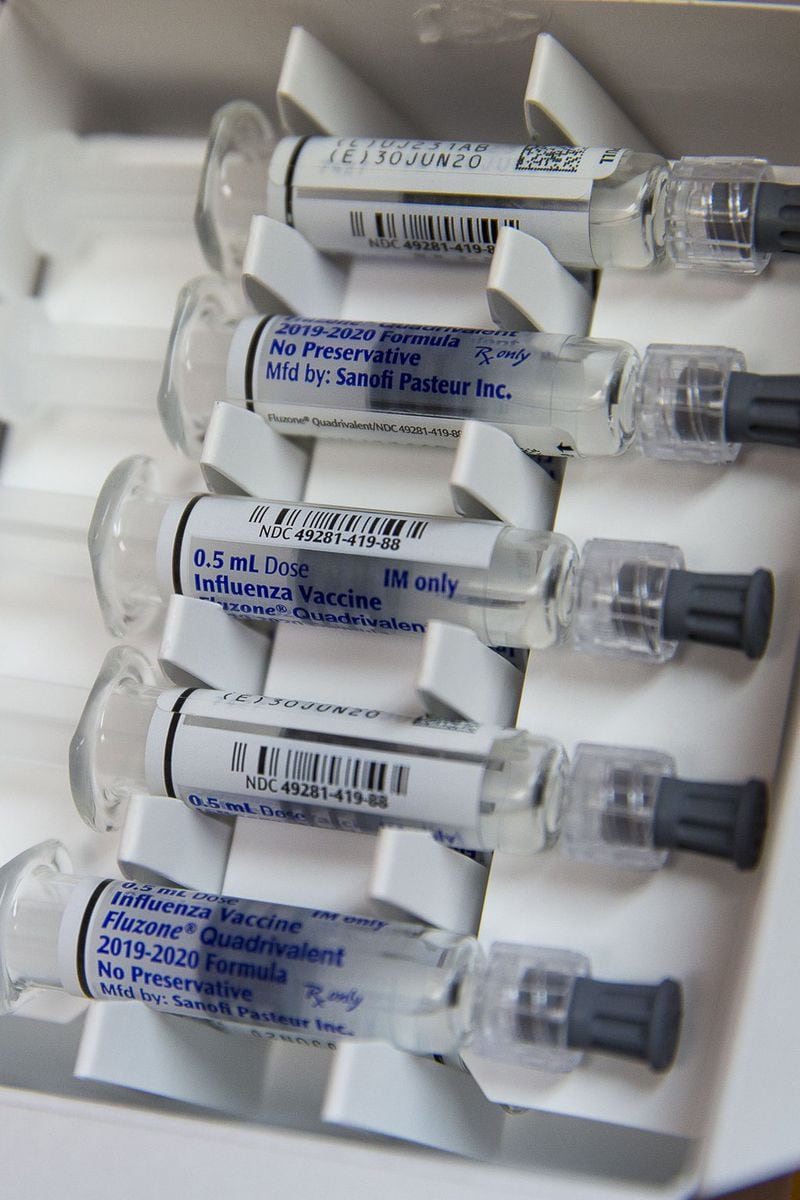 This file photo shows the flu vaccine available at Conyers Pediatrics. (Alyssa Pointer/Atlanta Journal-Constitution)