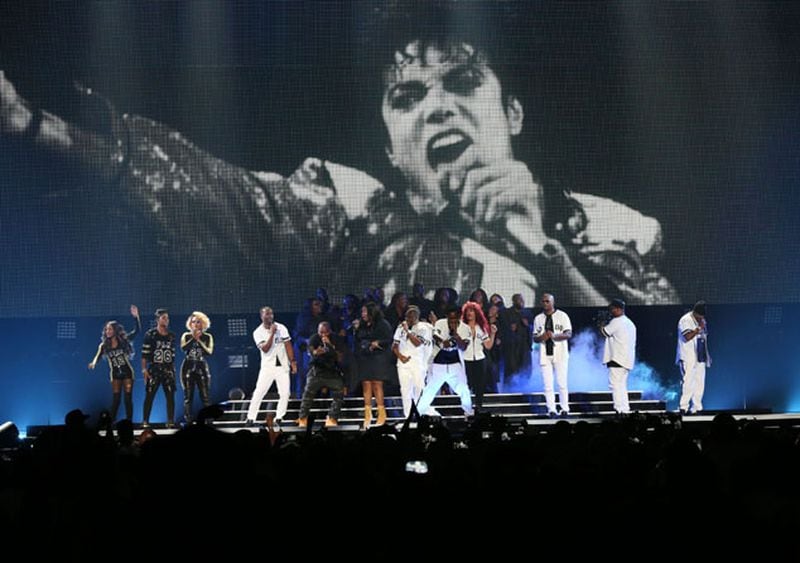The Bad Boy Family Reunion finale included Faith Evans, Lil Kim, Mase, Mario Winans, French Montana, Carl Thomas and members of 112, Jodeci and the Lox. They paid tribute to Michael Jackson. Photo: Robb Cohen Photography & Video/www.RobbsPhotos.com