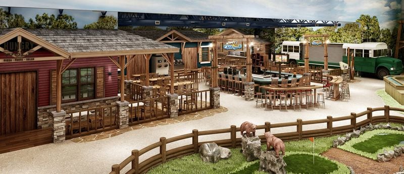 Great Wolf Lodge Georgia, opening in May in LaGrange, will have several restaurants and food outlets on-site, including a food hall with prepackaged and ready-to-eat items to appeal to a variety of tastes. All kitchen facilities at Great Wolf Lodge are free of peanuts and tree nuts. RENDERING CONTRIBUTED BY GREAT WOLF LODGE