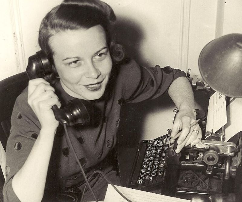 Lessie Smithgall wrote for the Atlanta Journal Sunday Magazine and with her husband, Charles Smithgall, founded the Gainesville Times. They met when they were both working at radio station WGST. Photo: courtesy: Family