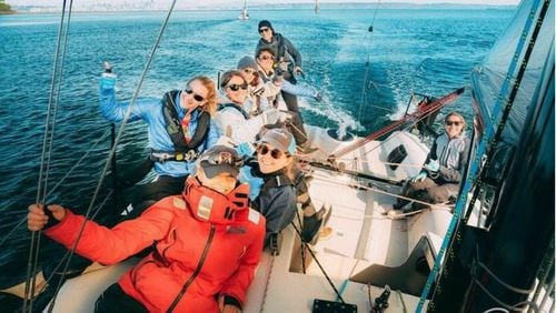 Crew members from Sail Like a Girl on a recent practice sail. (Photo: Ric Horst)