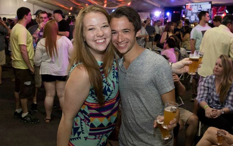 This pair takes a moment from the party for a picture at a previous Brew at the Zoo event.