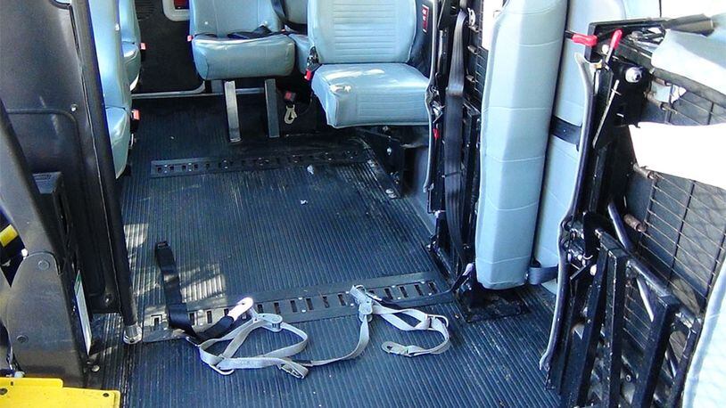 In 2012, a diabetic woman with an amputated leg fell out of her wheelchair in this van, operated by a South Georgia company. The passenger lost her left arm as a result of her fall. SPECIAL