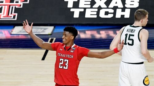 Jarrett Culver  of the Texas Tech Red Raiders reacts in the second half against the Michigan State Spartans during the 2019 NCAA Final Four semifinal at U.S. Bank Stadium on April 6, 2019 in Minneapolis, Minnesota. (Photo by Hannah Foslien/Getty Images)
