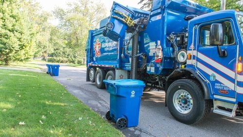About 17,000 Alpharetta residences pay for the pick-up of trash, yard waste and regular and glass recycling. And only 20-30% of those homes use the glass collection portion of the program, Assistant City Administrator James Drinkard said. (Courtesy Republic Services)
