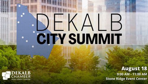 Open to the public, the first DeKalb City Summit will be held from 8:30 a.m. to 11 a.m. Aug. 18 at the Stone Ridge Event Center in Stone Mountain. (Courtesy of the DeKalb Chamber of Commerce)