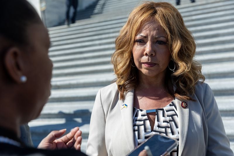 Rep. Lucy McBath (D-GA) was among the lawmakers who took the lead on the effort that caps out-of-pocket costs for insulin to $35 a month for people on Medicare. (Nathan Posner for The Atlanta Journal-Constitution)