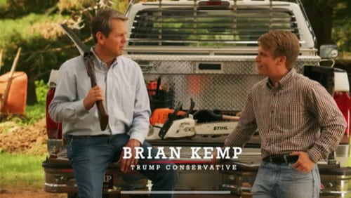 A screenshot from Brian Kemp's runoff ad.