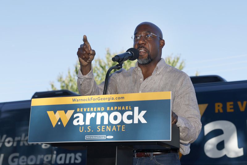 Democratic U.S. Sen. Raphael Warnock has criticized efforts to restrict transgender students from competing in sports. “As a pastor I believe in the dignity of all human beings. And as a parent I love my children and I’m sure other people love their children and they want to make sure their children are safe from hatred,” he said. “I will remain focused on all of our young people and at the same time, trying to create opportunities.” (Jason Getz / Jason.Getz@ajc.com)