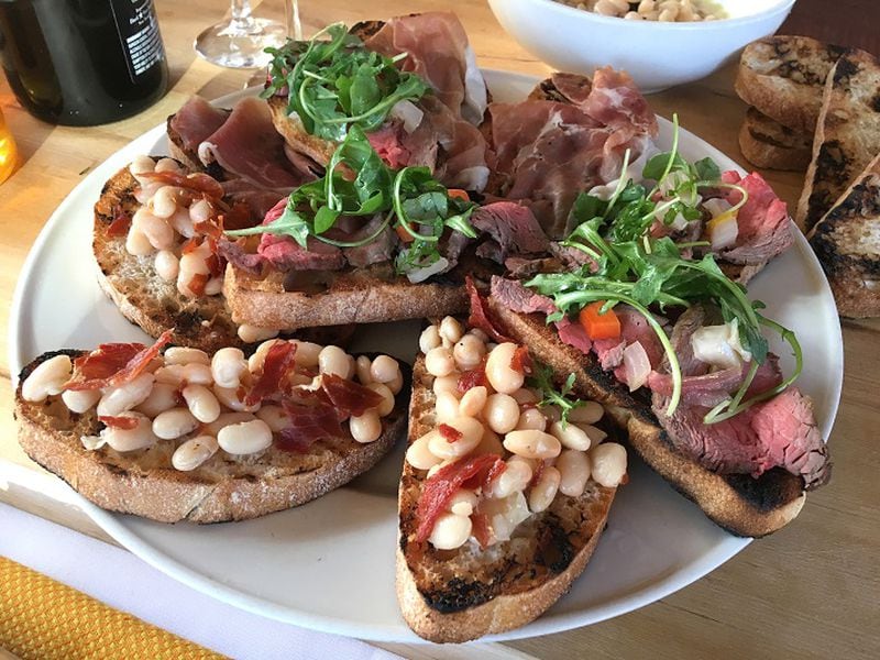 Bruschetta, the perfect holiday appetizer, made simple by Lidia Bastianich at Lidia's restaurant in Kansas City, Mo. (Tammy Ljungblad/Kansas City Star/TNS)