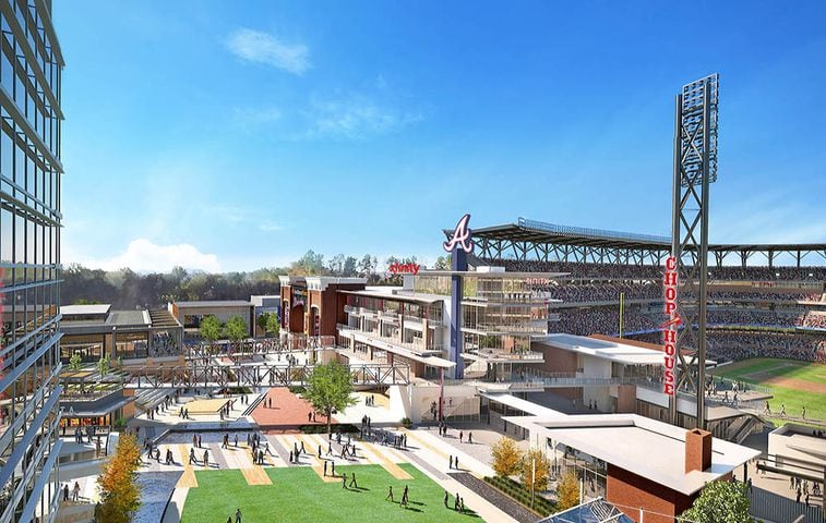 Atlanta Braves stadium renderings and site photos