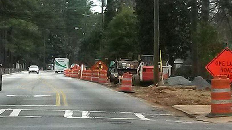 Streetscape improvements on Chamblee Dunwoody Road from Peachtree Boulevard to Harts Mill Road are nearly complete. CONTRIBUTED