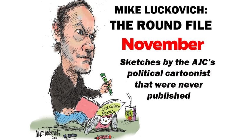 Mike Luckovich finishes his Round File updates for November 2018