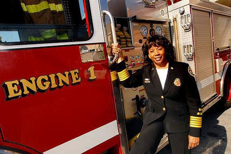 Then East Point fire chief Rosemary Roberts Cloud, seen in a 2008 file photo, 