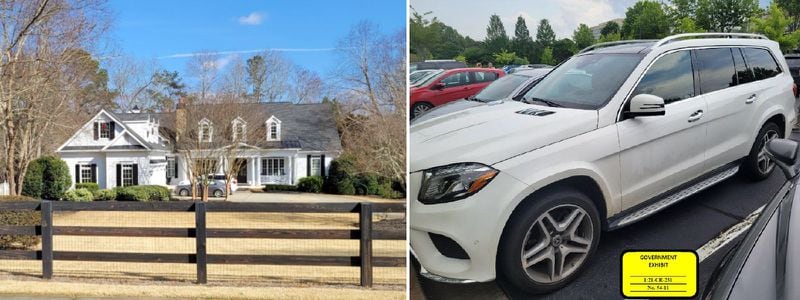Federal prosecutors say that Jack Fisher of Alpharetta used the profits from his tax shelter scheme to purchase a home in Roswell and a Mercedes, both for his daughter. (Federal case file)