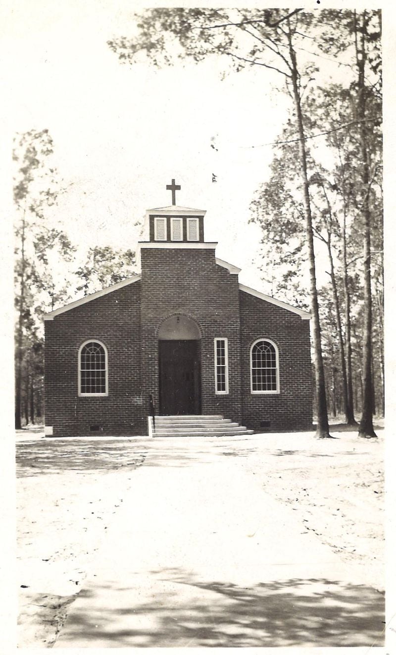 Photo of Our Lady of Lourdes from late 1940s or early 1950s.
