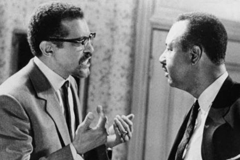 Jason Bernard, right, played Martin Luther King Jr. in the televised play "The Meeting." (photo from American Playhouse)