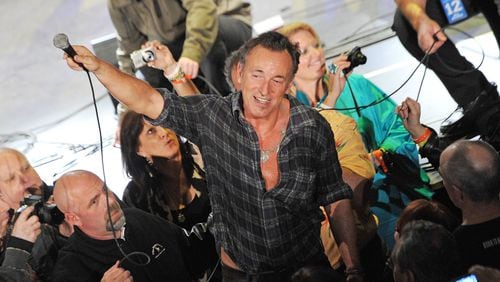 ASBURY PARK, NJ - JANUARY 14:  Singer/songwriter Bruce Springsteen performs during the 2012 Light of Day Concert Series "New Jersey" at the Paramount Theatre on January 14, 2012 in Asbury Park, New Jersey.  (Photo by Mike Coppola/Getty Images)
