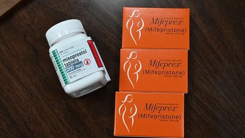 Mifepristone (Mifeprex) and Misoprostol are two drugs used in a medication abortion, but they also are among drugs often prescribed for conditions such as Cushing’s syndrome, stomach ulcers and autoimmune disorders. (Robyn Beck/AFP via Getty Images/TNS)