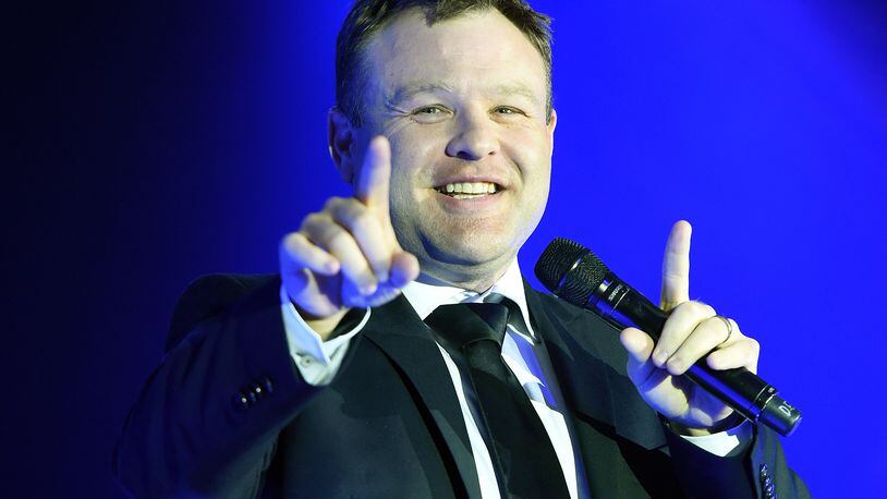 PHOENIX, AZ - MARCH 28: Comedian Frank Caliendo performs during Muhammad Ali's Celebrity Fight Night XXI at the JW Marriott Phoenix Desert Ridge Resort & Spa on March 28, 2015 in Phoenix, Arizona. (Photo by Ethan Miller/Getty Images for Celebrity Fight Night)