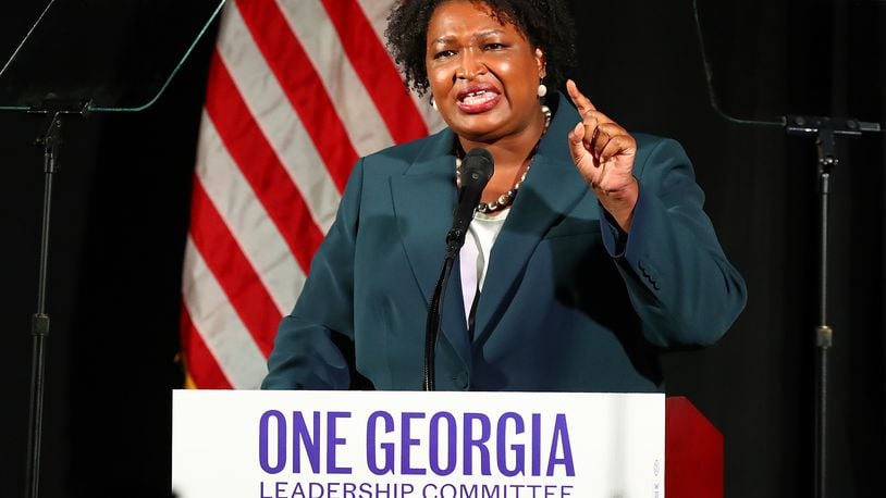 080922 Atlanta: Democratic nominee for Governor Stacey Abrams makes her economic address outlining her vision for Georgia’s economy on Tuesday, August 9, 2022, in Atlanta.   “Curtis Compton / Curtis Compton@ajc.com