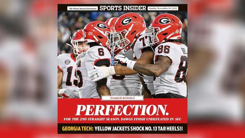 The Atlanta Journal-Constitution's Sports Insider digital magazine, Sunday, Nov. 20, 2022.