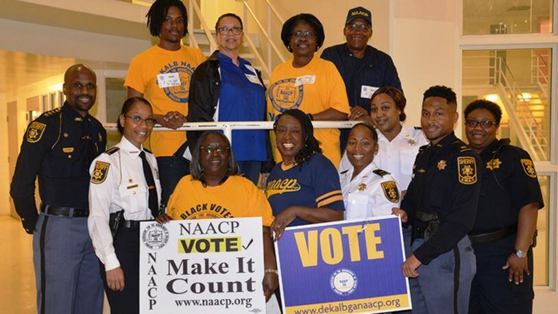 The NAACP partnered with the sheriff's office for the voter registration drive.