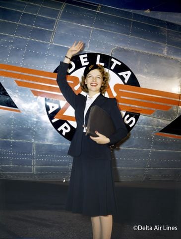 Delta flight attendants strike a fashion pose