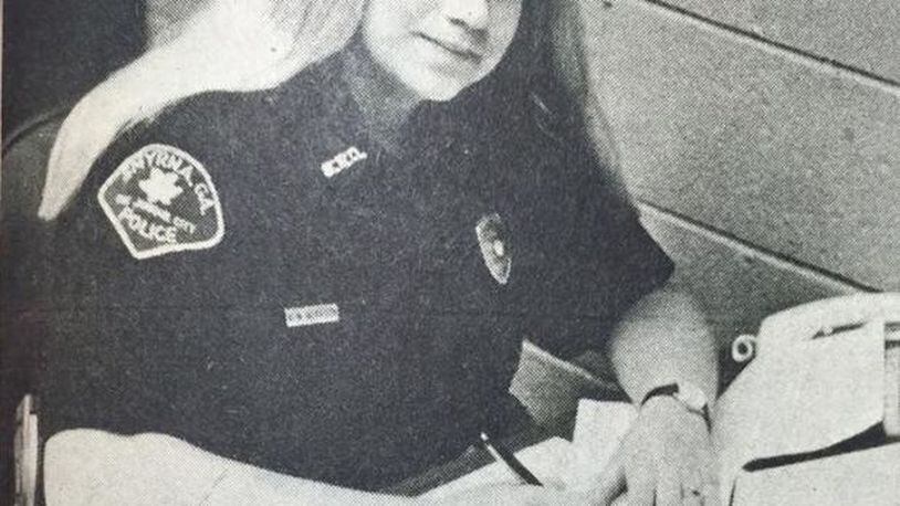 First female Smyrna police woman Mary Katherine “KK” Wrozier retires after 40 years. (Credit: Smyrna Police Department)