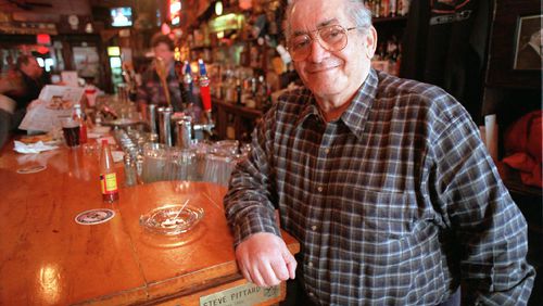 Manuel Maloof , photographed at the bar in his Manuel's Tavern, died Saturday, Aug. 7, 2004 at age 80. This photo was taken at the Virginia Highland neighborhood bar in 1998.  (Atlanta Journal-Constitution photo)