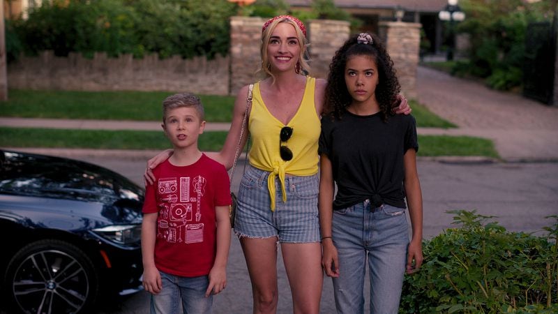 Brianne Howey, center, Antonia Gentry and Diesel La Torraca star in Netflix’s “Ginny & Georgia.” (Netflix/TNS)